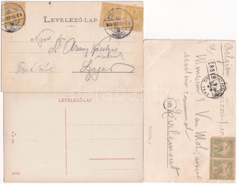 Herkulesfürdő, Baile Herculane; - 6 db RÉGI város képeslap / 6 pre-1945 town-view postcards - Image 4