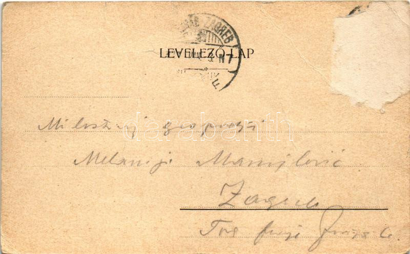 1907 Budapest I. Forgó Károly-féle Várkerti Kioszk, kerthelyiség vendégekkel és pincérekkel (Rb) - Image 2