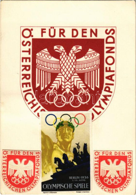 1936 Für den Österreichischen Olympiafonds. Zur Erinnerung an die Fis-Wettkämpfe Innsbruck / For the Austrian Olympic Fund 'FIS-WETTKAMPFE INNSBRUCK 1936' So. Stpl. (EK)