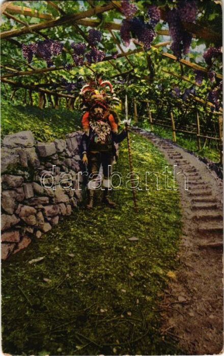 1918 Merano, Meran (Südtirol); Saltner (Weinberghütter) / South Tyrolean folklore (worn corners)