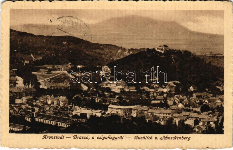 1916 Brassó, Kronstadt, Brasov; látkép a Csigahegyről / Ausblick v. Schneckenberg / general view (EK)
