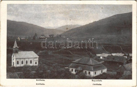 Carlibaba, Kirlibaba, Radnalajosfalva (Bukovina, Bucovina); general view with church. Ukrainischer Verlag Seletyn, Bukowina (fa)