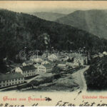 1898 (Vorläufer) Hermánd, Hermanecz, Harmanec; Papírgyár / paper mill, paper factory (vágott / cut)
