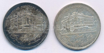 1992. 200Ft Ag 'MNB' (2x) T:XF patina Adamo F13