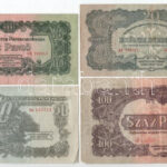 1944. 1P + 2P + 5P + 10P +20P + 50P + 100P 'A Vöröshadsereg Parancsnoksága' T:F kis folt - Image 3