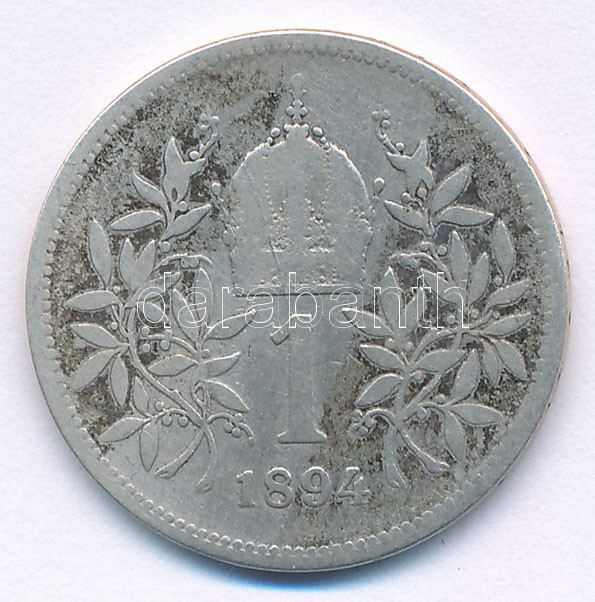 Ausztria 1894. 1K Ag 'Ferenc József' T:F patina Austria 1894. 1 Corona Ag 'Franz Joseph' C:F patina Krause KM#2804 - Image 2
