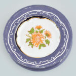 Zsolnay porcelán tányérka Kézzel festett, jelzett, hibátlan , eredeti csomagolásban d: 9 cm - Image 3