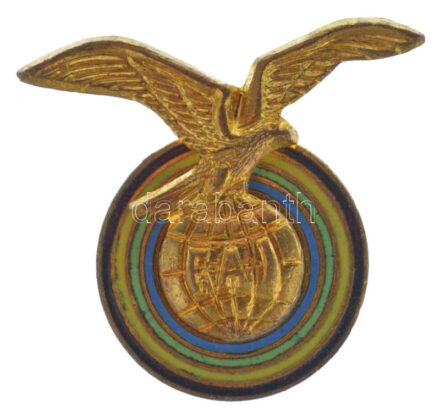 Franciaország DN 'FAI (Nemzetközi Repülő Szövetség)' aranyozott, részben zománcozott jelvény T:AU France ND 'FAI (Fédération Aéronautique internationale)' gilt, partially enamelled badge C:AU