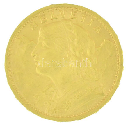 Svájc 1903B 20Fr Au (6,45g/0.900) T:AU Switzerland 1903B 20 Francs Au (6,45g/0.900) C:AU Krause KM#35.1