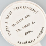 Irredenta emlék kupa. Mázas kerámia. Kis kopásokkal. Jelzett. m: 14 cm. - Image 3