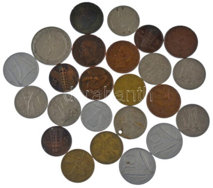 Olaszország 1910-1958. 5c-20L (24db/20xklf) T:vegyes Italy 1910-1958. 5 Centesimi - 20 Lire (24pcs/20xdiff) C:mixed