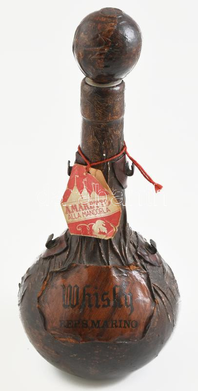 San Marino whiskys üveg bőr borítással 29 cm