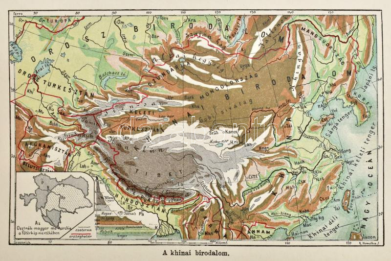 György Aladár: A föld és népei. III. köt.: Ázsia és Ausztrália. Bp.,én.,Franklin. 12 egészoldalas chromolitográfiával. Gazdag képanyaggal illusztrált. Kiadói aranyozott, festett egészvászon-kötés, belül kissé sérült, a - Image 4