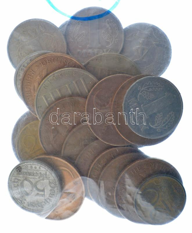 NDK 1956-1983. 20pf-5M (24db) + Németország / Weimari Köztársaság 1920F-1921D 50pf Al (2xklf) T:XF-F GDR 1956-1983. 20 Pfennig - 5 Mark (24pcs) + Germany / Weimar Republic 1920F-1921D 50 Pfennig Al (2xdiff) C:XF-F - Image 2