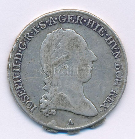 Osztrák Németalföld 1789A 1/2 Koronatallér Ag 'II. József' T:F ph., fny. Austrian Netherlands 1789A 1/2 Kronenthaler Ag 'Joseph II' C:F edge error, ear mark Krause KM#38