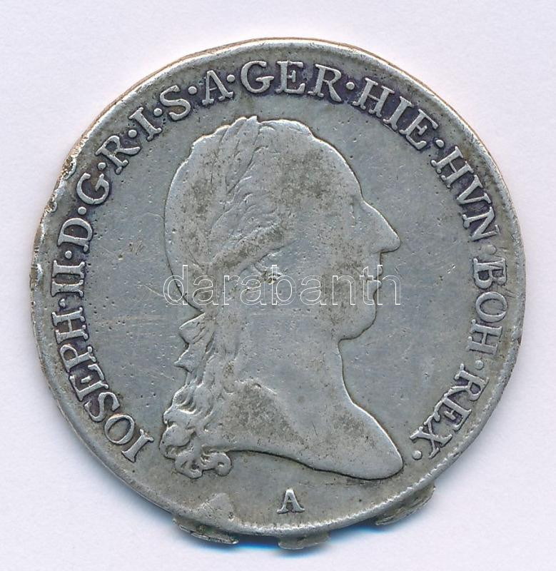 Osztrák Németalföld 1789A 1/2 Koronatallér Ag 'II. József' T:F ph., fny. Austrian Netherlands 1789A 1/2 Kronenthaler Ag 'Joseph II' C:F edge error, ear mark Krause KM#38