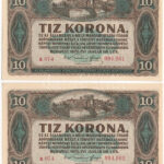 1920. 10K (2x) sorszámkövetők 'a 074 994.961 - a 074 994.962' T:AU kissé hullámos papír Adamo K15