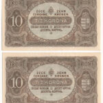 1920. 10K (2x) sorszámkövetők 'a 074 994.961 - a 074 994.962' T:AU kissé hullámos papír Adamo K15 - Image 2