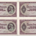 1945. 100P (8db) közeli sorszámok T:AU-F szép papír Adamo P18