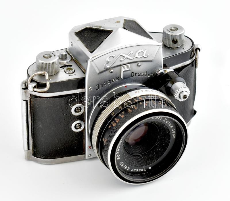 Ihagee Exa fényképezőgép Zeiss Tessar 2,8:50 objektívvel, bőr tokkal. - Image 2