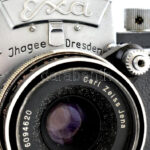 Ihagee Exa fényképezőgép Zeiss Tessar 2,8:50 objektívvel, bőr tokkal. - Image 3