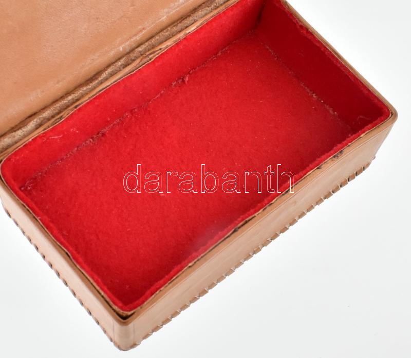 cca 1974 Haza fegyveres szolglatért hadgyakorlati emlék bőr cigaretta doboz. 18x12 cm - Image 2