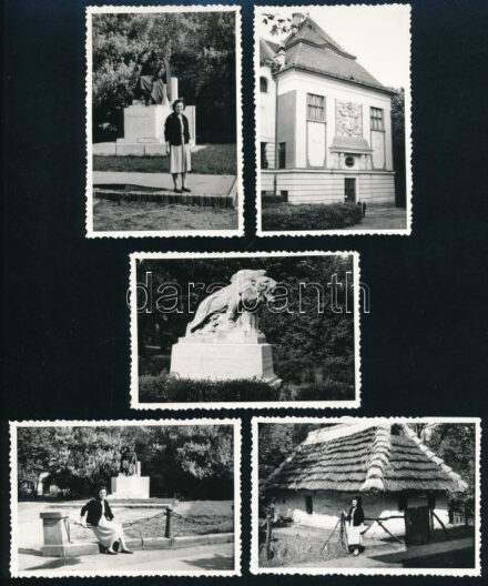 1960 Balassagyarmati részletek, Palóc Múzeum stb., 5 db fotó, hátoldalán feliratozott és datált, 6,5x9,5 cm