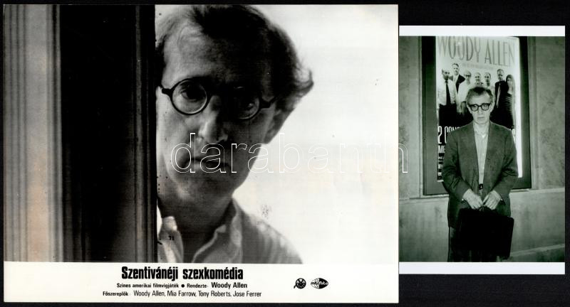 cca 1982 ,,Szentivánéji szexkomédia' című amerikai filmvígjáték jelenetei és szereplői (rendezte és a főszerepet játszotta Woody Allen), 3 db vintage produkciós filmfotó, ezüst zselatinos fotópapíron, + hozzáadva 1 db modern - Image 2