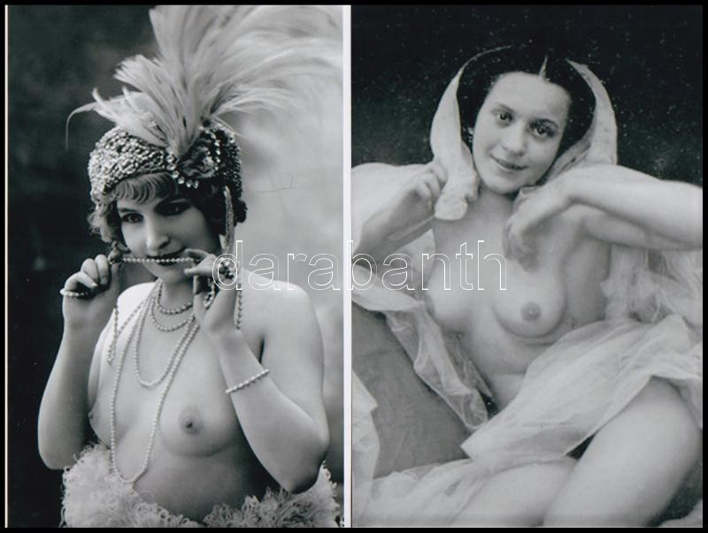 Elölről, hátulról, oldalról - cca 1960 előtt készült, szolidan erotikus felvételek, 5 db modern nagyítás Botta Dénes (1921-2010) budapesti fotóművész - különféle forrásokból származó - aktfotó gyűjteményéből, 10x15 cm - Image 2