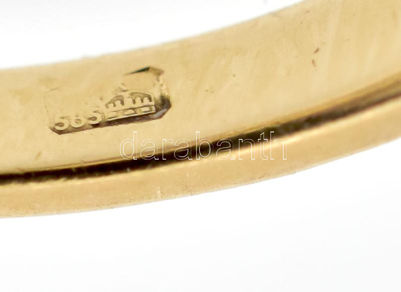 Eljegyzési karikagyűrű arany (Au) 14k gyémánttal m: 51 1,3 g - Image 3
