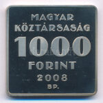 2008. 1000Ft Cu-Ni 'Telefonhírmondó - Puskás Tivadar' kapszulában T:PP patina Adamo EM2166 - Image 2