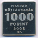 2008. 1000Ft Cu-Ni 'Telefonhírmondó - Puskás Tivadar' kapszulában T:PP patina Adamo EM2166 - Image 2