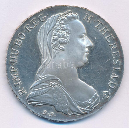 Ausztria 1780SF Tallér Ag 'Mária Terézia' utánveret T:UNC,AU (eredetileg PP) Austria 1780SF Thaler Ag 'Maria Theresia' restrike C:UNC,AU (originally PP) Krause KM#T1