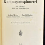 Textil-iparral kapcsolatos könyvtétel, 3 db: Oskar Meyer - Josef Zehetner: Technik und Praxis der Kammgarnspinnerei. Ein Lehrbuch Hilfs- und Nachschlagewerk. Berlin, 1923., Julius Springer. Német nyelven. Átkötött - Image 2