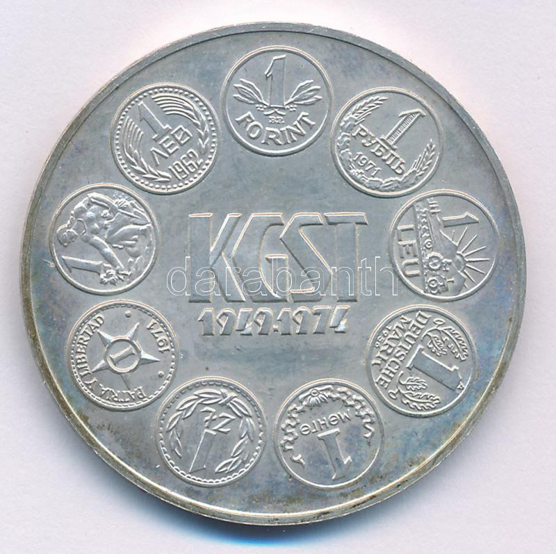 1974. 100Ft Ag '25 éves a KGST' T:BU patina Adamo EM43