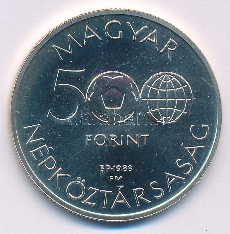 1986. 500Ft Ag 'Labdarúgó Világbajnokság - Mexikó 1986' kapszulában T:BU Adamo EM95 - Image 2