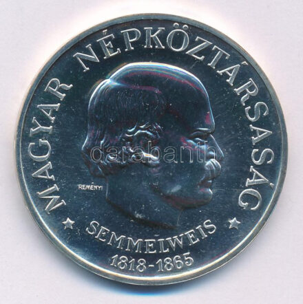 1968. 100Ft Ag 'Semmelweis' kapszulában T:UNC Adamo EM28