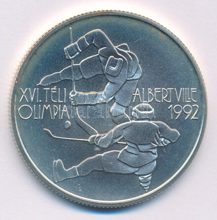 1989. 500Ft Ag 'XVI.Téli Olimpia-Albertville 1992' kapszulában T:BU kis patina Adamo EM111