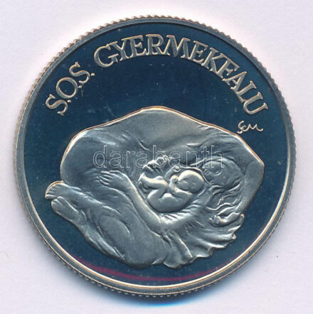 1990. 100Ft Cu-Ni 'SOS Gyermekfalu' T:PP patina Adamo EM117