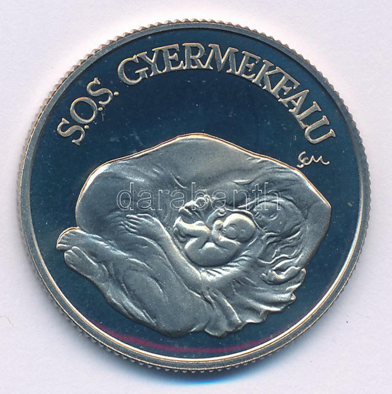 1990. 100Ft Cu-Ni 'SOS Gyermekfalu' T:PP patina Adamo EM117