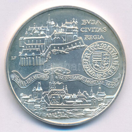 1990. 500Ft Ag 'Budai vár' kapszulában T:BU patina Adamo EM114