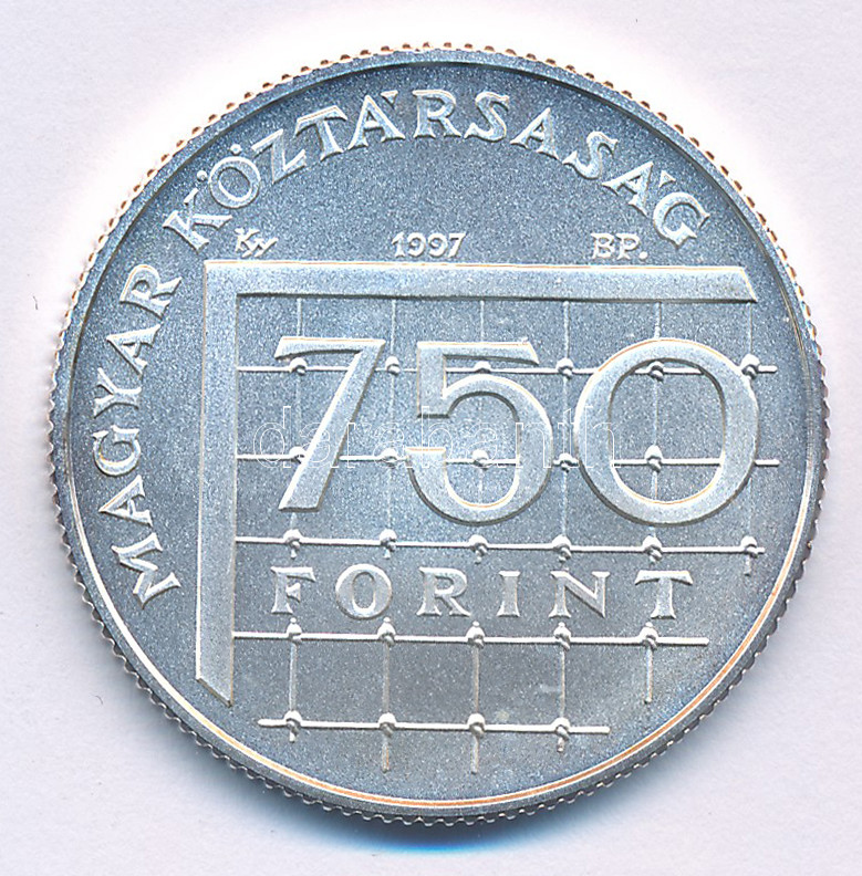 1998. 750Ft Ag 'Labdarúgó VB' kapszulában T:BU patina Adamo EM148 - Image 2