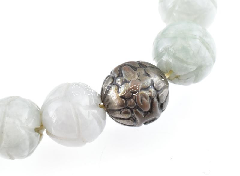 Jáde karkötő, ezüst szerelékkel d: 13 mm, 56 g - Image 2
