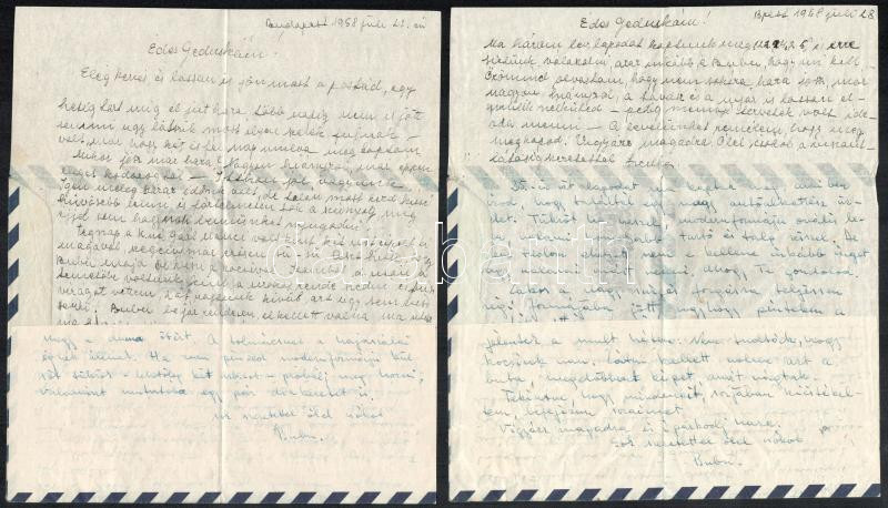 1923-1958 Sárdy Brutus (1892-1970) festőművész, restaurátor és felesége Sárdy Brutusné személyes levelezése, 9 db - Image 2