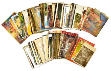 VALLÁS - Kb. 200 db modern motívum képeslap / RELIGION - Cca. 200 modern motive postcards