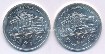 1992. 200Ft Ag 'MNB' (2x) T:UNC Adamo F13