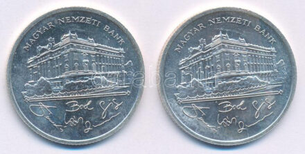 1992. 200Ft Ag 'MNB' (2x) T:UNC Adamo F13