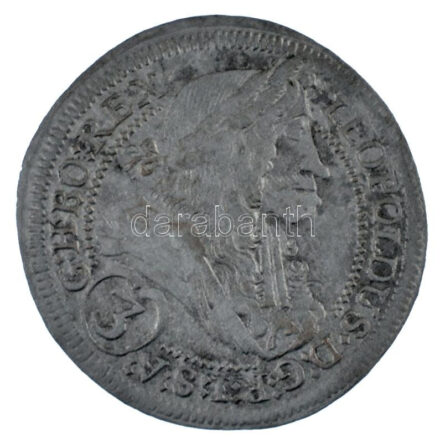 Ausztria 1701IA 3kr Ag 'I. Lipót' Graz (1,46g) T:AU,XF hullámos lemez Austria 1701IA 3 Kreuzer Ag 'Leopold I' Graz (1,46g) C:AU,XF wavy coin Krause KM#1115