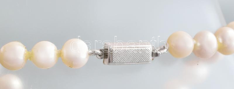 Édesvizi gyöngysor ezüst (Ag) kapoccsal d:70-75 mm, 57 cm, 99 g. - Image 3