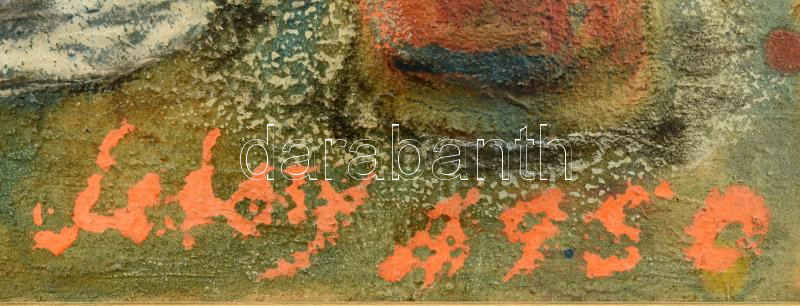 Olvashatatlan jelzéssel: Csendélet. Olaj, vászon, jelzett, fakeretben, 43,5×40 cm - Image 2